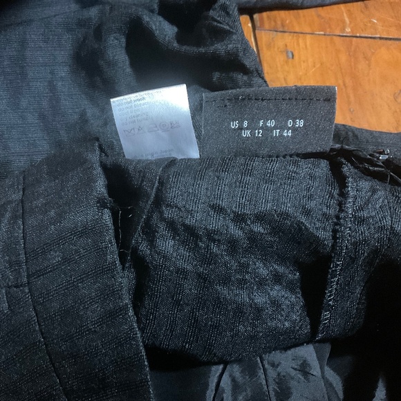 Akris Seersucker Pant Size 8 Black Pinstripe - Picture 8 of 13